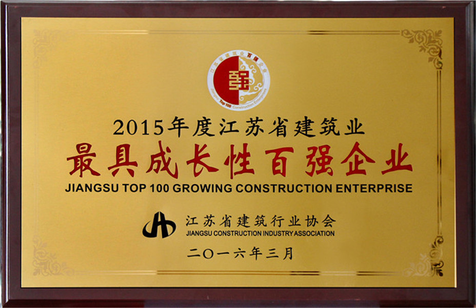 2015年最具成长性百强企业